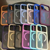 Coque de téléphone magnétique mate couleur pour iPhone 18 Pro Max, protection anti-chute avec boutons métalliques pour iPhone 17