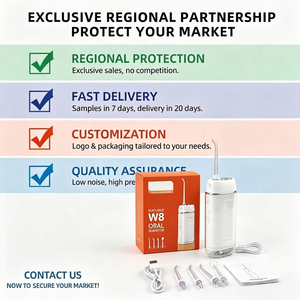 Irrigador <span class=keywords><strong>Bucal</strong></span> Portátil Inalámbrico Eisler W8, <span class=keywords><strong>Limpiador</strong></span> Dental Recargable con 4 Boquillas, USB, IPX7, OEM, ODM - Product Image 4