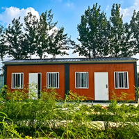 Maison Modulaire Préfabriquée Design Postmoderne 40 pieds à Prix Bas, Panneau Sandwich Acier, Assemblage Rapide, Hôtel Mobile, Kit Plat