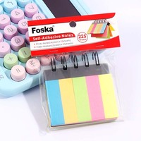Fournitures scolaires Chine Blocs-notes adhésifs réutilisables en vrac 225 feuilles Carnet à spirale Mini bloc-notes auto-adhésif avec onglets de message