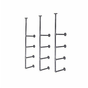 Étagère murale industrielle en fer, bibliothèque rétro, support de suspension rustique, étagère de rangement <span class=keywords><strong>bricolage</strong></span> avec bride de sol - Product Image 1