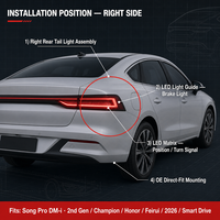 Feu arrière droit complet BYD Song Pro DM-i OE 13370839-00, lentille rouge 12V, modèle 2026