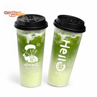 Gobelets en PP personnalisés avec logo imprimé et couvercles pour smoothies et yaourts, vente en gros, jetables, qualité alimentaire, sans BPA