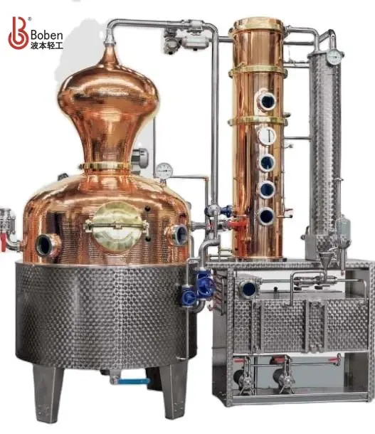 Boben 2024 Hot Style Alcohol Distiller Machine Beer Distilery Equipment 400L Customized Multifunctional Still Distiller