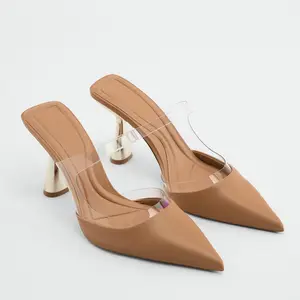 CA1146 Custom grace Pointed head for ladies high heel shoes women sandal jelly heels fashion stiletto party Pumps