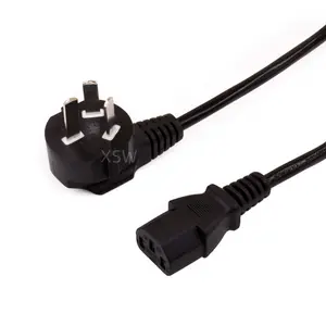 Kabel Daya Ac Steker Tiga Lubang Desktop Komputer Casing Monitor Utama Kabel Pemasak Listrik Proyektor 1.5M 1.8M 3M 5M