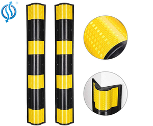 Protector de esquina de borde redondo de <span class=keywords><strong>pared</strong></span>, reflectante, de goma, largo, 36 pulgadas, para columnas de estacionamiento de garaje - Product Image 4