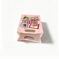 Sacs cadeaux en papier rose biodégradables, sacs personnalisés de qualité alimentaire pour biscuits, bonbons, chocolat, déjeuner