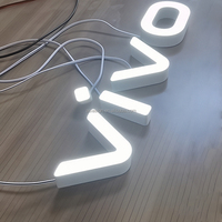 Lettres en relief LED personnalisées en acrylique miniatures, fabriquées sur mesure, pour enseignes de café, salon, magasin, réception, logo mural
