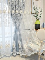 MU precio bajo bordado de lujo cortinas elegantes sala de estar hermosas cortinas y cortinas clásicas europeas