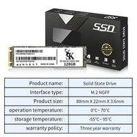 SSD Eksternal SATA 3.0 Baru dari Pabrik 2280 64GB/128GB/256GB Kecepatan Baca 501-600MB/S Kecepatan Tulis 401-500MB/S