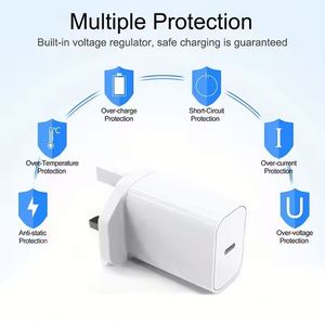 PD 20W Fast Charging Type <b>C</b> <b>Adapter</b> EU US UK <b>Plug</b> Mobile Phone Wall Charger for IPh 16 15 14 13 12 11 Pro Max - Product Image 4