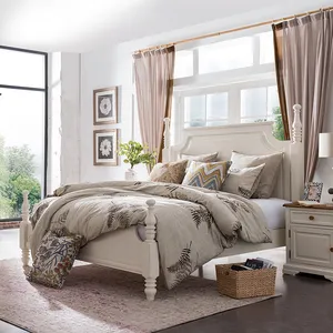 2024 vendita calda camera da letto di lusso in legno letto mobili da letto moderno stile occidentale mobili per la casa