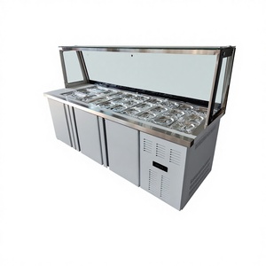 Comptoir de préparation et de présentation de salades en acier inoxydable, réfrigérateur de style nouveau - Product Image 1