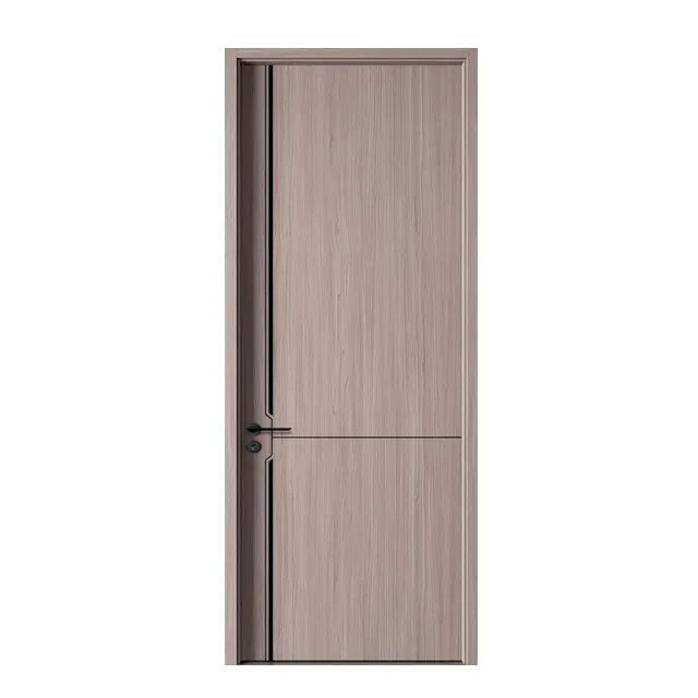 Cheap Price Interior Solid Wooden Door Interior Bedroom Wooden Door PVC Door For House