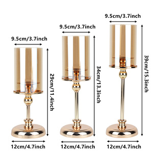 Candelabros de boda de cristal de aleación de lujo personalizables, tipo linterna de <span class=keywords><strong>hierro</strong></span> Vintage para velas de pilar para ocasiones de Pascua - Product Image 6