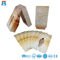 Cartes de tarot oracle à bord en feuille d'or imprimées sur mesure Messages inspirants pour l'orientation spirituelle de la famille en papier durable