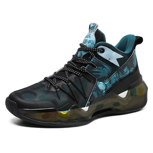 Baskets montantes décontractées pour hommes, inspirées du basketball, en maille et cuir synthétique, respirantes, style streetwear, confortables pour le quotidien - Product Image 1