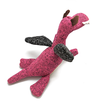 Animal de compagnie en gros, écologique, peluche douce et Durable, peluche froissée, dinosaure à prunier, chien couineur, jouet drôle