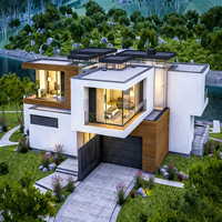 Maison modulaire certifiée CE et ISO ; Villa préfabriquée aux normes internationales avec matériaux internes ignifuges