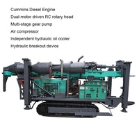 Foreuse à circulation inverse multifonctionnelle RC500, moteur diesel Cummins, pompe à engrenages, profondeur de forage maximale de 500 m, minerai