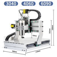Mini routeur CNC 3040 300*400 routeur CNC de bureau pour la gravure en aluminium coupe précise en métal souple et fraisage 3D petit Compact