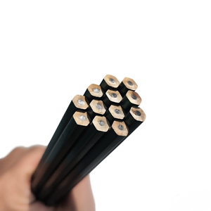 Crayon hexagonal vert métallique de 7 pouces 2B, lot promotionnel de 12 pièces, mine noire, bois de peuplier, écriture scolaire, bureau, dessin - Product Image 4