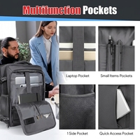 Sac à dos pour ordinateur portable multi-poches, directement de l'usine, résistant à l'eau, durable, pour les voyages d'affaires et l'usage quotidien, OEM/ODM