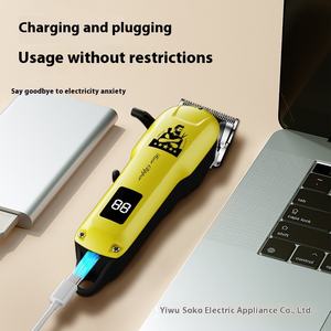 <span class=keywords><strong>Tondeuse</strong></span> à cheveux électrique rechargeable USB pour hommes, nouvelle, pour salon de coiffure, en acier inoxydable, avec lame amovible, outils de coupe - Product Image 6