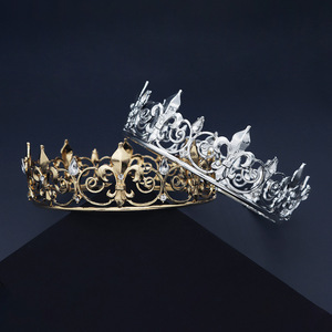 <span class=keywords><strong>Couronne</strong></span> royale classique rétro européenne et américaine, ronde, dorée et ornée <span class=keywords><strong>de</strong></span> strass <span class=keywords><strong>en</strong></span> cristal blanc, électroplaquée, unisexe, pour fêtes et bals - Product Image 4