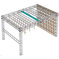 Structure d'entraînement Ninja en alliage d'aluminium réglable et durable 300*300mm pour le développement de l'agilité des adolescents