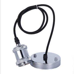 E26 E27 Cổ Điển Brass Lamp Chủ Cơ Sở Với Kim Loại Phần Cứng Và Bện Vải Dây Cáp Trần Mặt Dây Đèn Lịch Thi Đấu Dây <span class=keywords><strong>Kit</strong></span> - Product Image 6