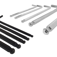Jeu de clés Allen à embout sphérique de haute qualité, 27 pièces, 3/64-3/8 pouces, 1,27-10 mm, acier au carbone oxydé noir avec support en plastique