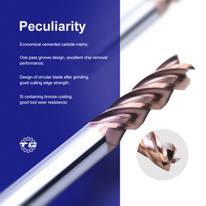 TG HRCC 55 carburo fresa con 4-flute CNC lavorazione metallo acciaio tungsteno fresatrice Custom ODM/OEM supporto - Product Image 2