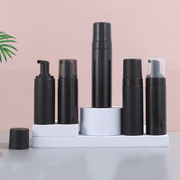 Bouteille vide en plastique PET+PP avec pompe pulvérisatrice en mousse, blanche/noire mate, 100ml/120ml/150ml/200ml, pour lavage du visage ou lavage de voiture