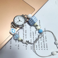 Montres à quartz pour femmes tendance, bracelet minimaliste en perles réglable, montre pour femmes, Relogio Masculino