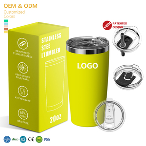 Personnalisé en vrac 10oz 20oz 30oz Tasse de voyage isolée à double paroi en acier inoxydable <span class=keywords><strong>Café</strong></span> Vin Bière - Product Image 1