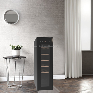 Enfriador de Vino Eléctrico Compacto de <span class=keywords><strong>12</strong></span> <span class=keywords><strong>Botellas</strong></span>, Alto de 830 mm (32.68 Pulgadas), para Vino Tinto y Blanco, con Estantes de Madera de Haya, Independiente y Ecológico - Product Image 4