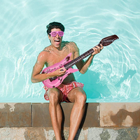 PVC écologique coloré 95cm guitare gonflable jouet fête accessoire piscine flotteur pour le plaisir et le divertissement