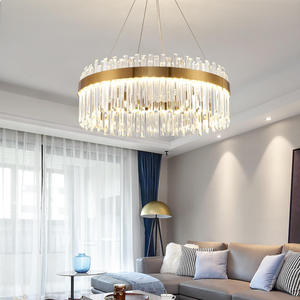 Post Moderne De Luxe K9 Lustre En Cristal Éclairage Or Lustres Pendentif Lumières pour La Maison - Product Image 4
