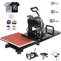 8 in 1 Diy topi topi cangkir casing ponsel pribadi Tshirt pakaian Digital cetakan Transfer Flatbed mesin tekanan panas