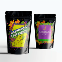 Sacs en plastique refermables personnalisés en gros, emballage alimentaire, sachet debout, fermeture éclair, sachet en aluminium pour le thé