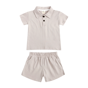 Vêtements pour enfants personnalisés en gros, vêtements en coton pour tout-petits, ensembles de vêtements d'été pour garçons - Product Image 3