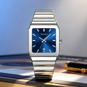 Reloj de Cuarzo para Hombre, OEM/ODM, Logotipo Personalizado, Reloj de Lujo con Correa de Acero Inoxidable, Caja Cuadrada, Resistente al Agua, Reloj de Pulsera Moderno, Venta al Por Mayor - Product Image 1