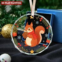 Ornement de Noël artisanal en verre cristal rond, décorations de fêtes haut de gamme à facettes pour 1 pièce, livraison directe, plaque cadeau haut de gamme