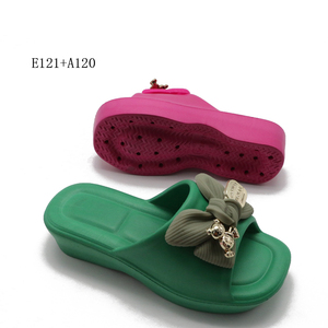 Sandalias de tacón con logotipo personalizado para mujer, zapatillas deslizantes - Product Image 4