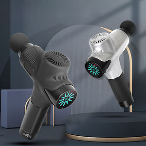 2025 mejor masajeador de pistola muscular de tejido profundo de mano con pantalla LCD vibrador de calor y cabezales de alfombrilla para aplicación corporal - Product Image 4