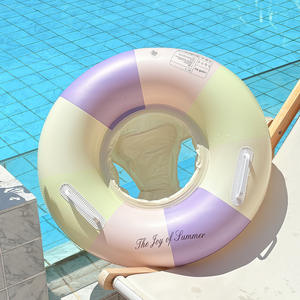 Flotador de Bebé Retro con Bloques de Color y Asa, Asiento Inflable Engrosado para Piscina y Parque Acuático, para Niños de 1 a 5 Años - Product Image 4