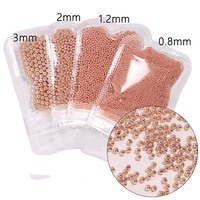 5 g/sac Mini verre Caviar perles métalliques breloque à ongles or/argent/or Rose boule en acier clou goujon 3D Micro fée boule diamants décor