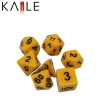 Lot de 7 dés polyédriques en acrylique multicolores de haute qualité pour D&D et jeux de table
